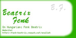 beatrix fenk business card